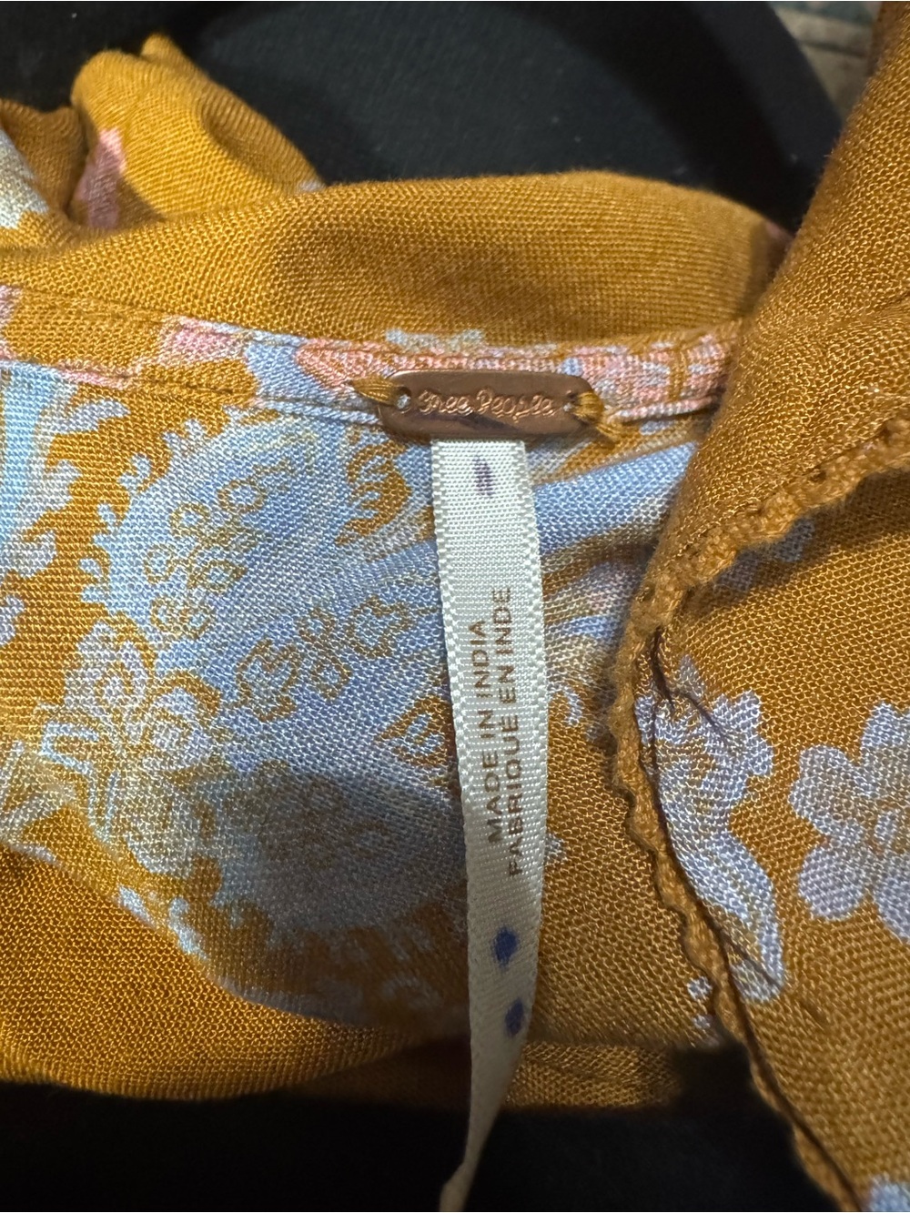 Free People Mustard Floral Ruffle Maxi Dress - Picture 5 of 8